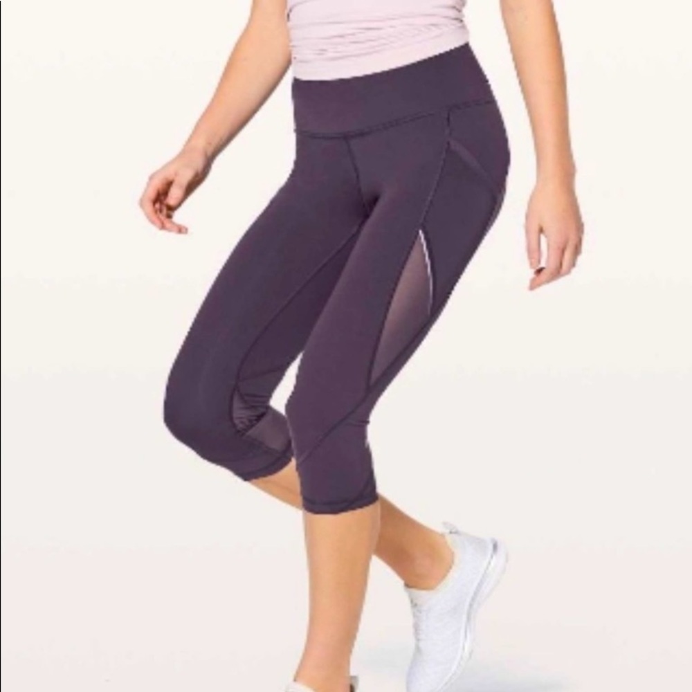 LULULEMON Fast As Light 19”Two Tone Crop Leggings Sz 6